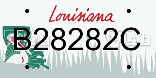 B28282C Louisiana License Plate