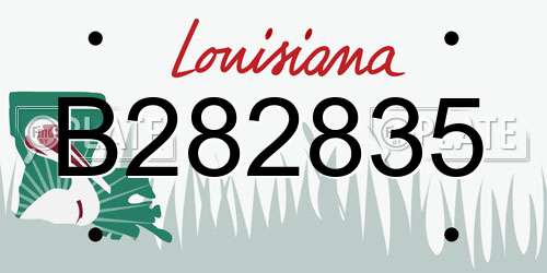 B282835 Louisiana License Plate