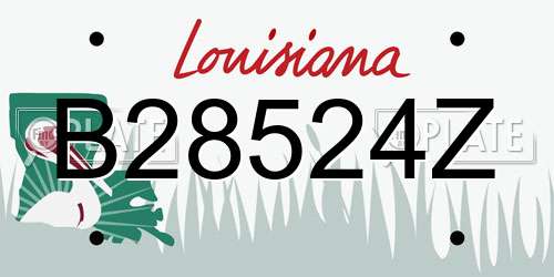 B28524Z Louisiana License Plate