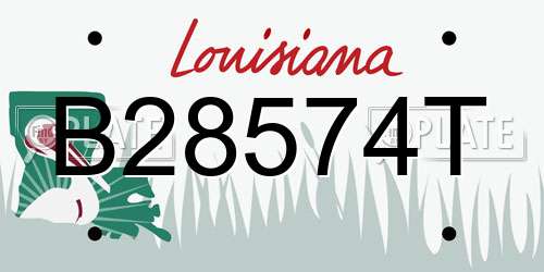B28574T Louisiana License Plate