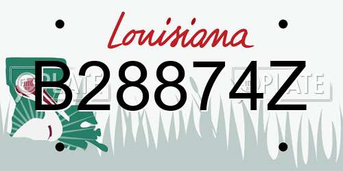 B28874Z Louisiana License Plate