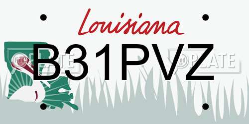 B31PVZ Louisiana License Plate