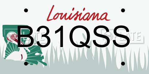 B31QSS Louisiana License Plate