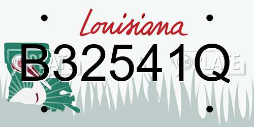 B32541Q Louisiana License Plate