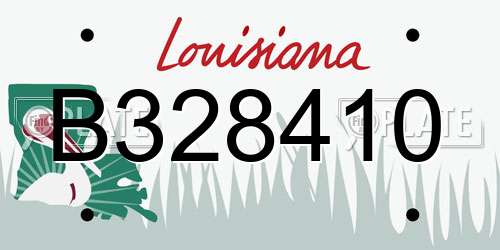 B328410 Louisiana License Plate