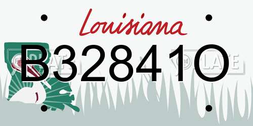 B32841O Louisiana License Plate