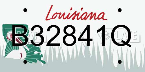 B32841Q Louisiana License Plate
