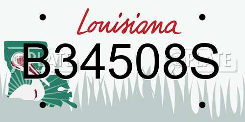 B34508S Louisiana License Plate