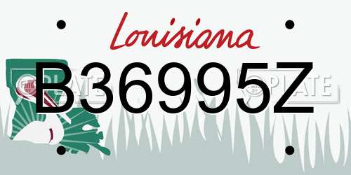 B36995Z Louisiana License Plate