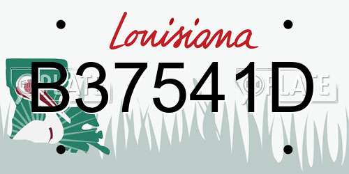 B37541D Louisiana License Plate