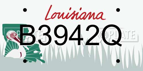 B3942Q Louisiana License Plate