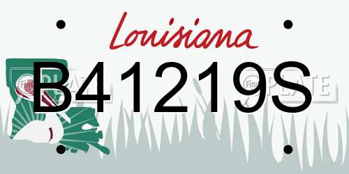 B41219S Louisiana License Plate