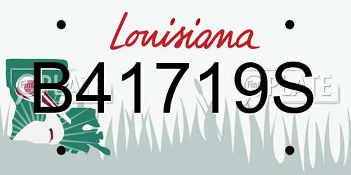 B41719S Louisiana License Plate