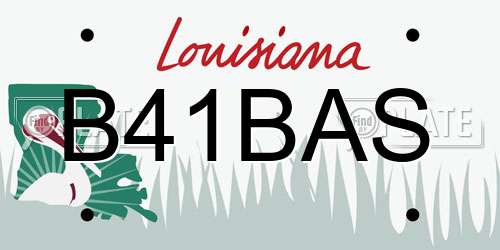 B41BAS Louisiana License Plate