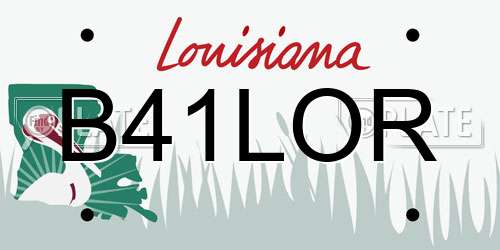 B41LOR Louisiana License Plate
