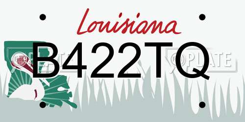 B422TQ Louisiana License Plate