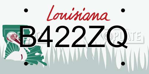 B422ZQ Louisiana License Plate