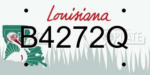 B4272Q Louisiana License Plate