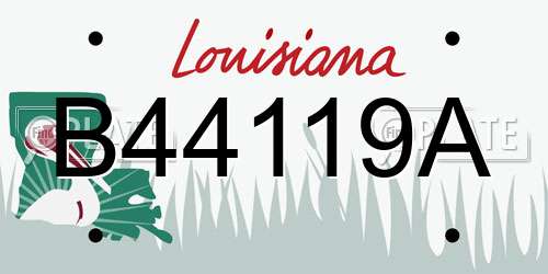 B44119A Louisiana License Plate