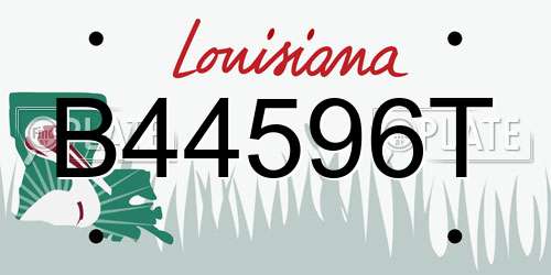 B44596T Louisiana License Plate