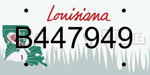 B447949 Louisiana License Plate