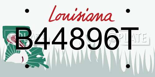 B44896T Louisiana License Plate