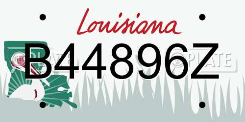 B44896Z Louisiana License Plate