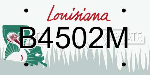 B4502M Louisiana License Plate