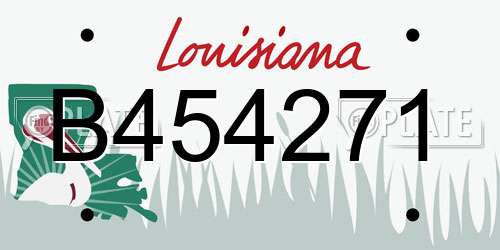 B454271 Louisiana License Plate