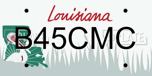 B45CMC Louisiana License Plate