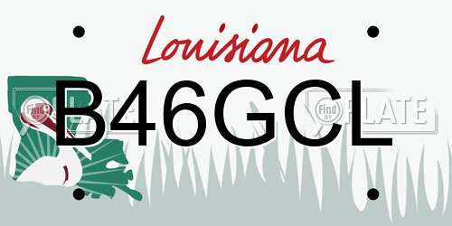 B46GCL Louisiana License Plate