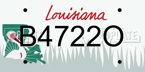 B4722O Louisiana License Plate