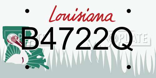 B4722Q Louisiana License Plate