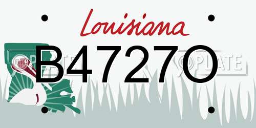 B4727O Louisiana License Plate