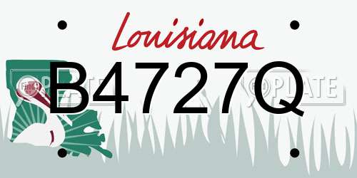 B4727Q Louisiana License Plate