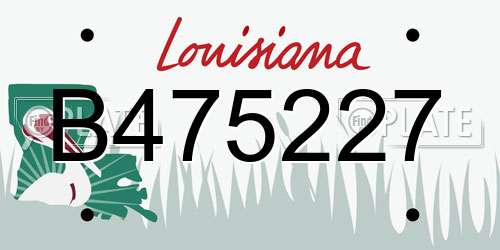 B475227 Louisiana License Plate