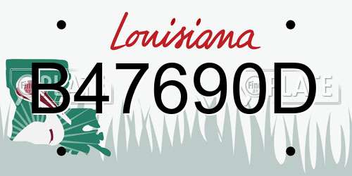 B47690D Louisiana License Plate