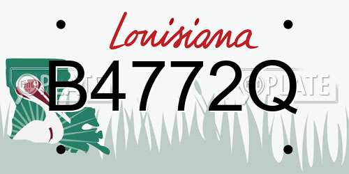 B4772Q Louisiana License Plate