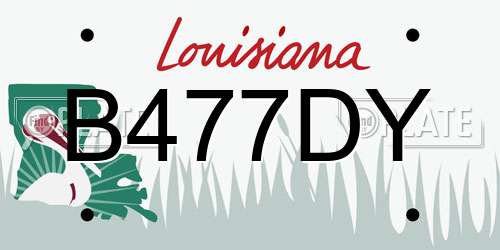 B477DY Louisiana License Plate