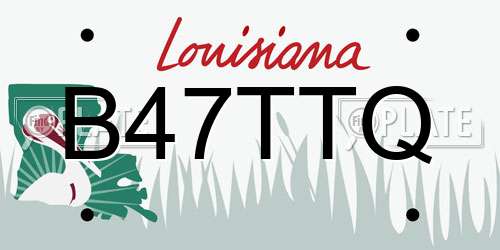 B47TTQ Louisiana License Plate