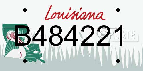 B484221 Louisiana License Plate