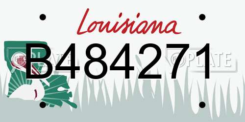 B484271 Louisiana License Plate