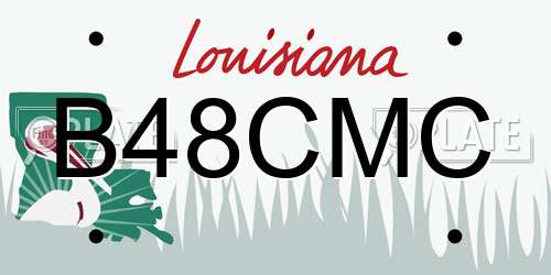 B48CMC Louisiana License Plate