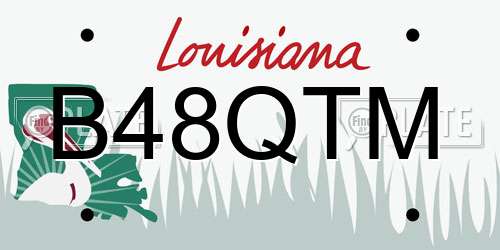 B48QTM Louisiana License Plate