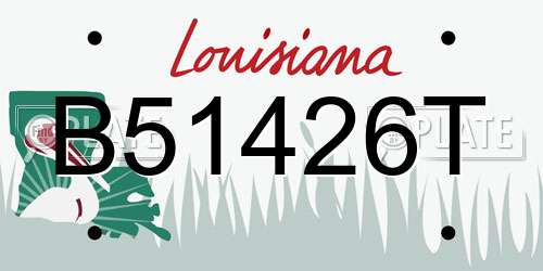 B51426T Louisiana License Plate