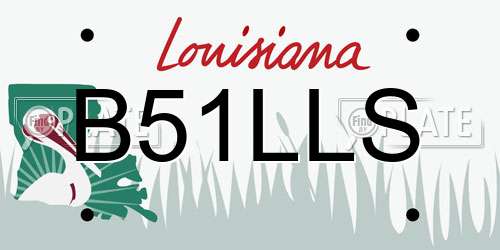 B51LLS Louisiana License Plate