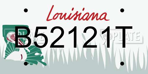 B52121T Louisiana License Plate