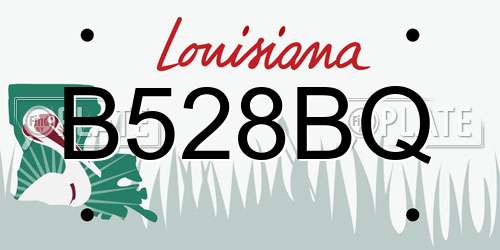 B528BQ Louisiana License Plate