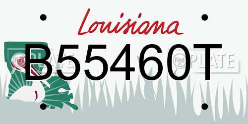 B55460T Louisiana License Plate