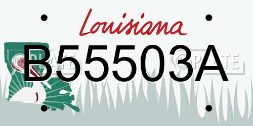 B55503A Louisiana License Plate